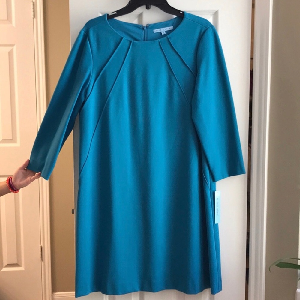 Teal Antonio Melani sheath dress sz 12